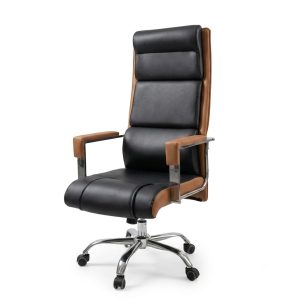 Three Part Boss Chair - Black+Biscuit Colour